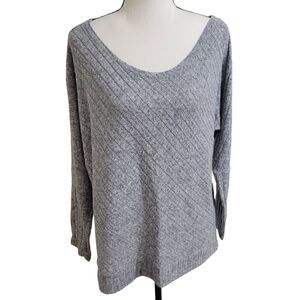 Juicy Couture Light Sweater Top  3/4 Sleeve Soft Casual Gray Sz M